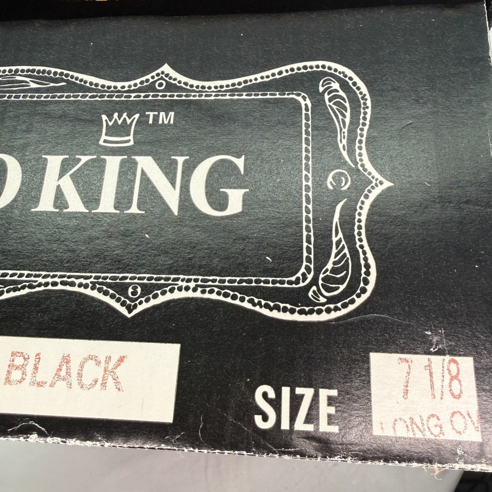 Rodeo King Pro 10X Black Beaver Felt Cowboy Hat 7 1/8 Long Oval - Picture 12 of 12